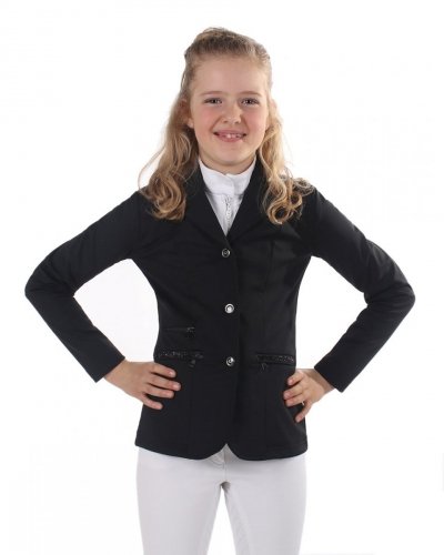 Frak jeździecki młodzieżowy Juliet - QHP - black