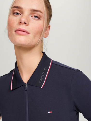 Koszulka polo CAMADEN Zip - desert sky - Tommy Hilfiger Equestrian 