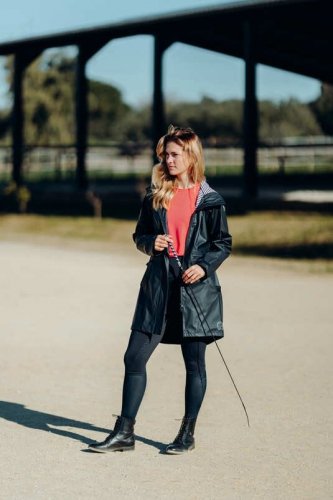 Płaszcz damski przeciwdeszczowy DANIA PU - Horze - dark navy