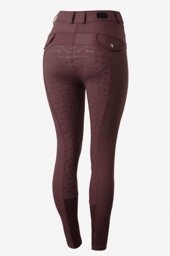 Bryczesy damskie z wysokim stanem ANDREA - Horze - Burgundy Red Mahogany