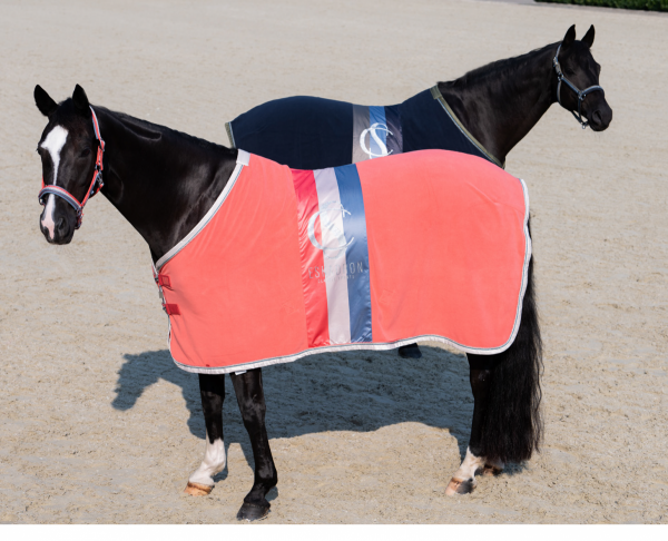 Derka polarowa FLEECE STRIPE Classic Sports S/S 25 - Eskadron - coral blossom