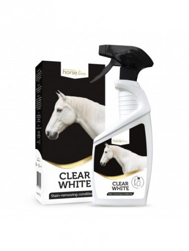 Odżywka odplamiająca dla siwych koni Clear White 700 ml - HorseLine PRO 