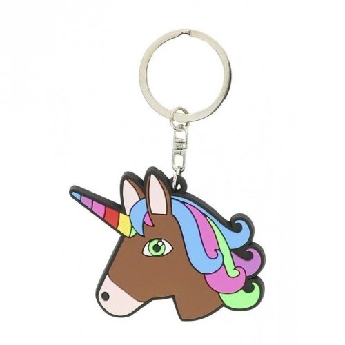 Brelok silikonowy UNICORN HEAD - Equi-Kids - brązowy