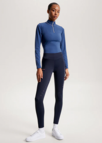 Legginsy damskie zimowe ELMIRA WINTER - Tommy Hilfiger Equestrian - desert sky