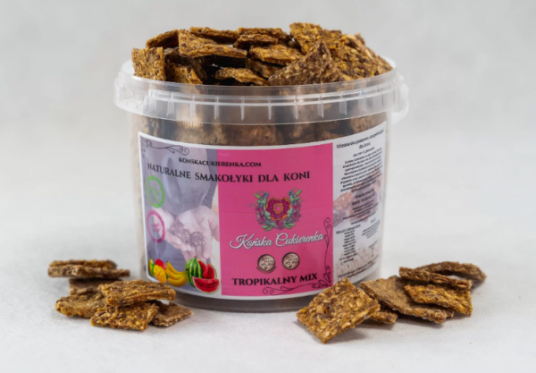Naturalne ciasteczka 1,2L - Końska Cukierenka - tropikalny mix