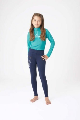 Legginsy młodzieżowe zimowe FEMKE - Horze - dark navy