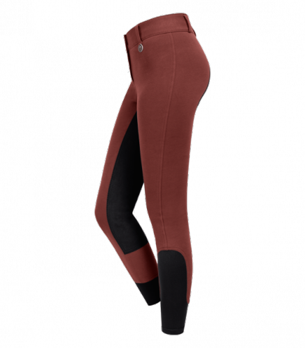Bryczesy młodzieżowe Fun Sport High Waist - ELT - mahogany/black