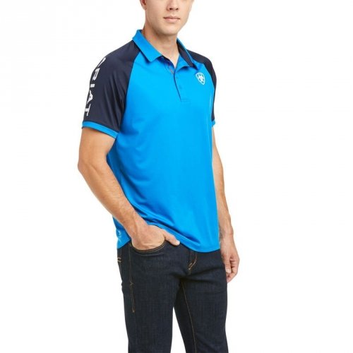 Koszulka męska TEAM 3.0 SS POLO SS21 - Ariat - imperial blue