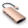 Satechi USB-C Multiport Ethernet V2 HUB - 3xUSB 3.0 / Ethernet / HDMI / USB-C (PD) / SD / microSD / Gold (złoty)