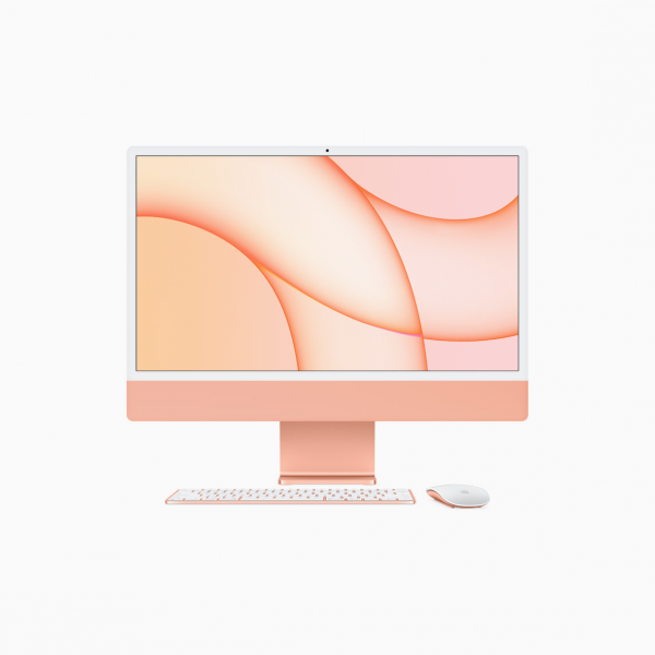 Apple iMac 24&quot; 4,5K Retina M1 8-core CPU + 8-core GPU / 8GB / 512GB SSD / Gigabit Ethernet / Pomarańczowy (Orange) - 2021
