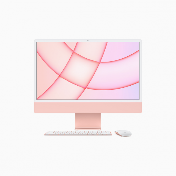 Apple iMac 24&quot; 4,5K Retina M1 8-core CPU + 7-core GPU / 8GB / 512GB SSD / Gigabit Ethernet / Różowy (Pink) - 2021