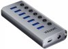 Unitek Hub USB A 3.0 7w1, 5Gbps z przełącznikami portów