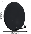 CZASZA ANTENA 80 CM CIEMNA (ASC-800M-C)