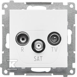 GN.ANTEN.R-TV-SAT PRZ. BIAŁY MAT SIMON5