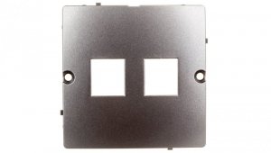 Simon Basic Pokrywa gniazda teleinformatycznego 2xRJ Keystone płaska stal inox BMGK1P/21