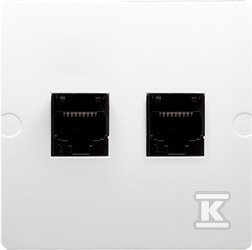 GN.MP/TE.RJ45+RJ11 BIAŁE+RAM.BIAŁA