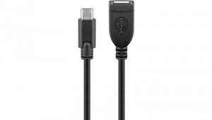 Przedłużacz USB 2.0 HighSpeed USB-A - USB-C 0,2m 55470