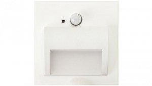 Oprawa Beryl PIR biała zimna 6500K 1,5W 12V DC 9 led smd 3014 kwadrat do puszki fi 60 z czujką ruchu PIR