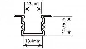 Profil led Standard 2m czarny z osłoną mleczną MLF