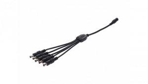 Rozgałęźnik DC 5.5X2.1 5W-1G czarny 24cm 22/20awg