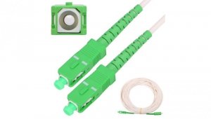 Patchcord LSOH, Jednomodowy, Simplex, G.657A2, 3mm, 20m, biały Extralink SC/APC-SC/APC