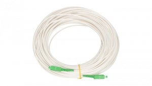 Patchcord LSZH, Jednomodowy, Simplex, G.657A1, 3mm, 60m, biały Extralink SC/APC-SC/APC
