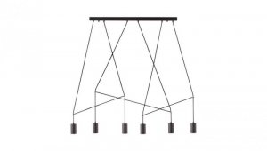 Nowodvorski lampa wisząca IMBRIA GU10 x 6 Stal lakierowana Przewód w oplocie Czarny ~220-230 V MAX: 35W
