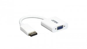 Adapter DisplayPort - VGA (D-Sub VGA 15-pin) Full HD (wtyk / gniazdo) biały ATEN VC925