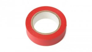 Taśma izolacyjna PVC czerwona 0,13 x 15mm x 10m / 25211