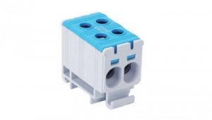 Blok rozdzielczy - odgałęźny 2 - polowy 2,5-35mm2 niebieski montaż płaski FJ-E35/2/B 1000052