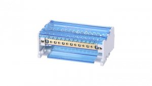 Blok rozdzielczy modułowy Listwa łączeniowa 4x18 100A na szynę DIN TH35 4x (2x 10-25mm2 + 6x 1,5-4mm2 + 7x 2,5-6mm2) FJ-415/100B