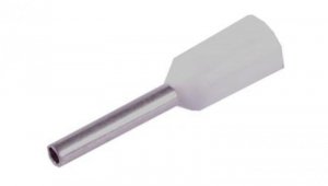 Końcówka tulejkowa izolowana 0,5mm 8 100szt biała KR005008