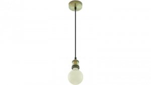 Lampa dekoracyjna wisząca oprawka mosiądz + przewód czarny dł:900mm E27 max 60W IP20 V-TAC VT-7555-BB