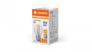 Żarówka LED P45 E27 4.2W = 40W 470lm 2700K Ciepła Biała FILAMENT ŚCIEMNIALNA LEDVANCE