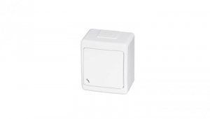 BETA Wyłącznik hermetyczny pojedynczy, schodowy, biały, IP44 /D.3110WS/