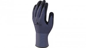 Rękawice dziane z poliamidu spandex (100) dłoń powlekana nitrylem ścieg 15 kolor szaro-czarny rozmiar 8 MAIN VE726NO08