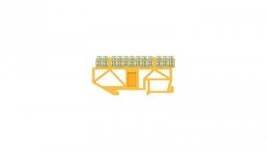 Listwa zaciskowa wysoka na szynę 12-torowa żółta TH35 E.4056