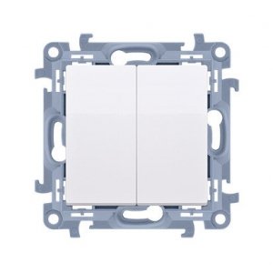 KONTAKT SIMON 10 MODUŁ BIAŁY PRZYCISK 2X 2Z ZACISKI ŚRUBOWE 10AX 250V