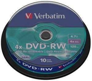 Płyty DVD-RW Verbatim SERL spindle (10szt)