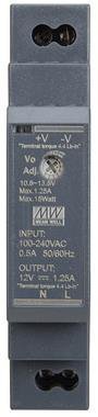 HDR ZASILACZ NA SZYNĘ DIN  15W 1.25A 85-264V AC -120-370V DC / 12V DC 1M