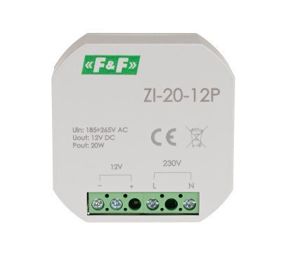 ZI-20-12P ZASILACZ IMPULSOWY DO PUSZKI, 12V, 20W