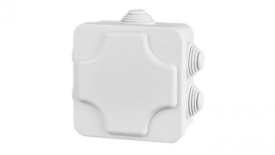 INDUSTRIAL Puszka hermetyczna n/t 102x102x47 z 7 dławnicami IP55 szara o podwyższonej odporności na UV 2700-02