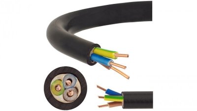 Kabel prądowy YKY 0,6/1kV 3x1,5 drut do ziemi Elektrokabel /100m/
