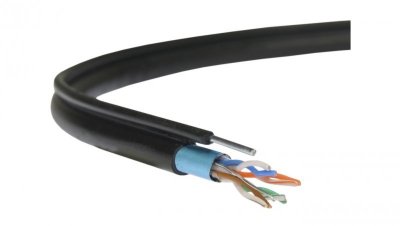 Kabel zewnętrzny z linką nośną FTPzn kat.5e F/UTP 4x2x0,5 Alantec /1000m/