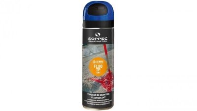 Farba geodezyjna do znakowania spray niebieska SOPPEC Fluo T.P.