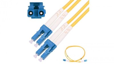 Patchcord Jednomodowy, Duplex, G652D, 3mm, 15m Extralink LC/UPC-LC/UPC