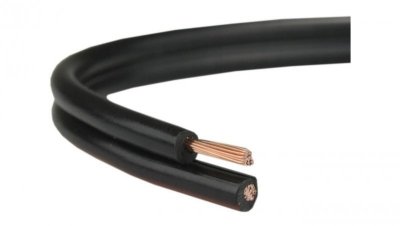 Przewód głośnikowy SMYp 2x0,35 czarny CU miedź Elektrokabel 100m