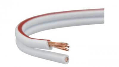 Przewód głośnikowy SMYp 2x0,22 biały CU miedź Elektrokabel 500m