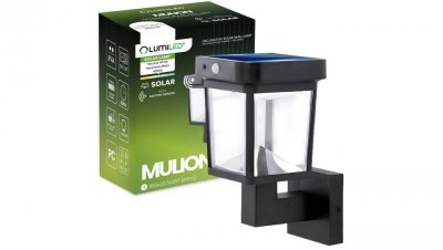 Kinkiet Solarny Elewacyjny LED 4000K IP44 Czujnik Ruchu i Zmierzchu MULION LUMILED