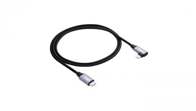 Kabel USB Akyga AK-USB-56 USB type C (m) / Lightning (m) kątowy ver. 2.0 30W 1m